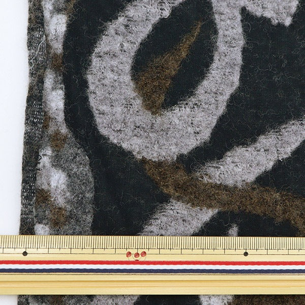 [From quantity 5] Fabric "Cut JQ 24615-3 Black x Gray"