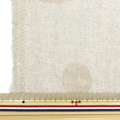 [From quantity 5] Fabric "Wool JQ polka dots 34732-1 Natural x Off White"