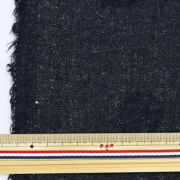 [From quantity 5] Fabric "Wool JQ polka dots 34732-4 Navy x Dark Gray"