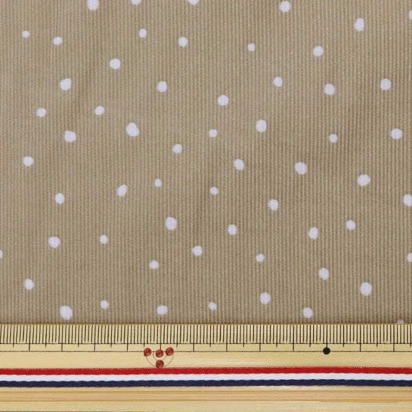[From quantity 5] Fabric "Fine Cold Tot Print Beige Kof-45BE"