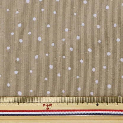 [From quantity 5] Fabric "Fine Cold Tot Print Beige Kof-45BE"