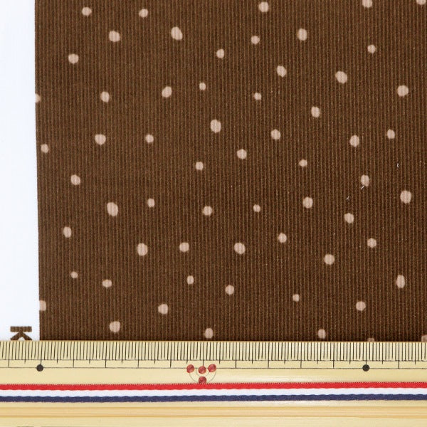 [From quantity 5] Fabric "Fine Cold Tot Print Brown Kof-45BR"