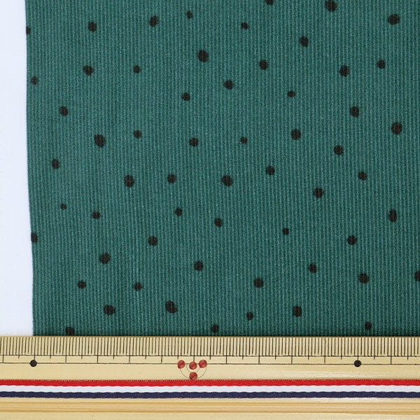 [From quantity 5] Fabric "Fine Cold Pot Print Green KOF-45G"