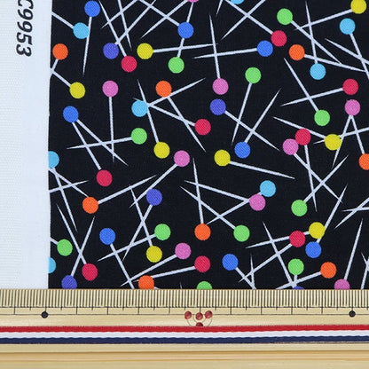 [From quantity 5] Fabric "USA cotton sewing box pin (Marking pinPattern) 9953-12]