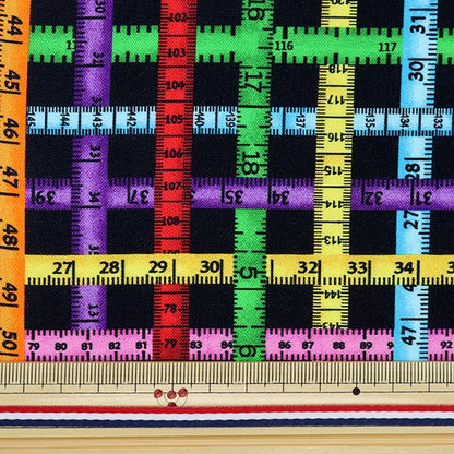 [From quantity 5] Fabric "USA cotton sewing box MeasurePattern 9955-99]