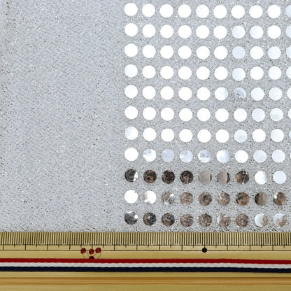 [From quantity 5] Fabric "Fairyen white x silver 160215-01"