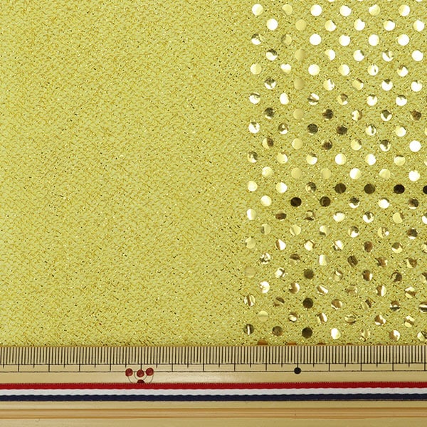 [From quantity 5] Fabric "Happiness yellow x gold 160311-4"