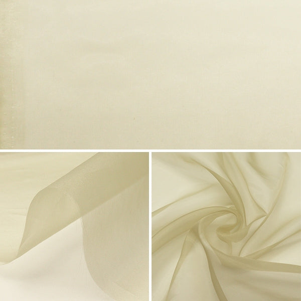[From quantity 5] Fabric "MONO-CHFFON (Monosifon) Sand beige FW400-197"