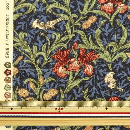 [来自数量5] 织物 “ Moda Best Morris Best Morris 板材织物 Iris Indigo 8360-13]