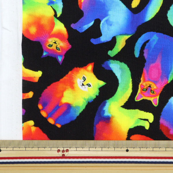[From quantity 5] Fabric "USA Cotton Rainbow Cat Pattern CAT-CD8805"
