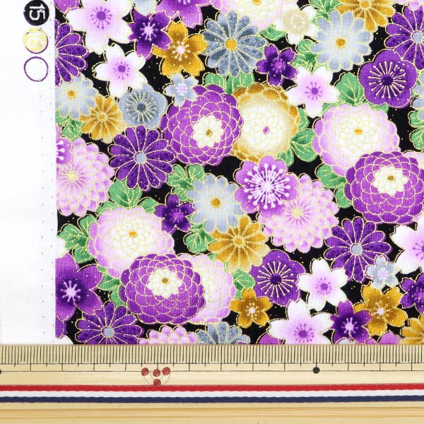 [From quantity 5] Fabric "USA Cotton Majestic Flower Pattern FLEUR-CM8812"