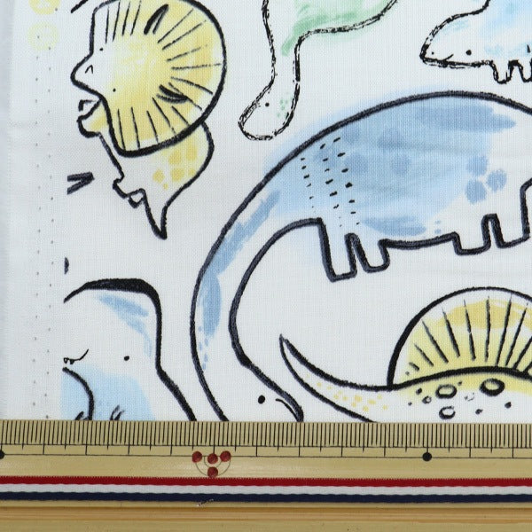 [From quantity 5] Fabric "USA Cotton Dino Loa Dinosaur Pattern FUN-C8940"