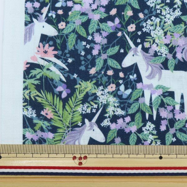 [From quantity 5] Fabric "USA Cotton Little Bit of Magic Unicorn Pattern UNICORN-CD886"