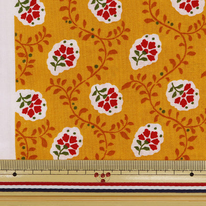 [From quantity 5] Fabric 『Sheeting Provans Feel Yellow x Red SO-48000-2C]