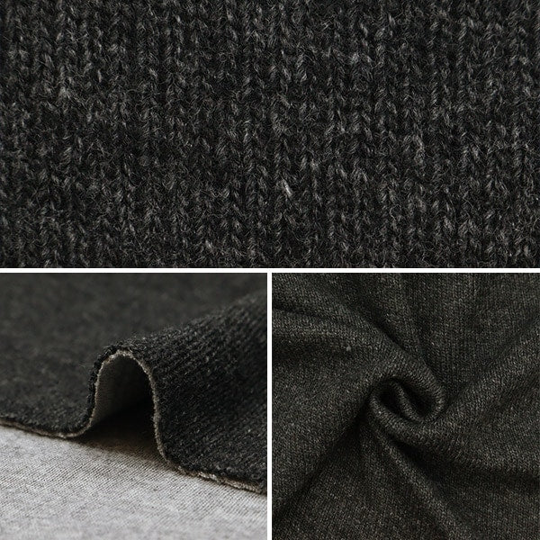 [From quantity 5] Fabric "W/NYW Face Jersey D Gray x Gray YG11044-1"