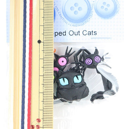 Button "Chilled button Creeped Out Cats 9486" Dress It Up