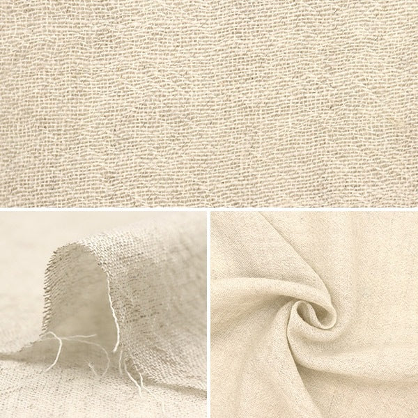 [From quantity 5] Fabric "Hemp Wool Boil Gauze Black 4024-9"