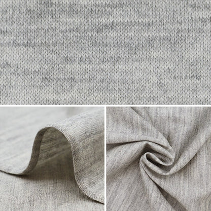[From quantity 5] Fabric "Domestic washable wool knit light gray DK9115-LG"