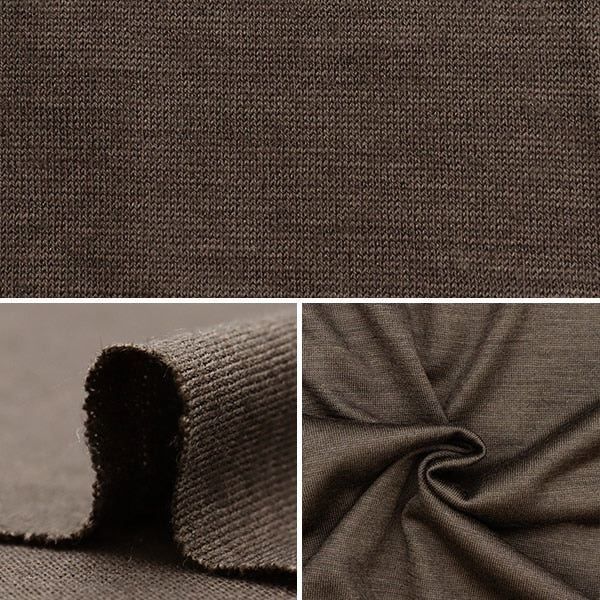 [From quantity 5] Fabric "Domestic washable wool knit brown DK9110-BR"