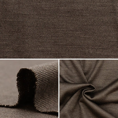 [From quantity 5] Fabric "Domestic washable wool knit brown DK9110-BR"