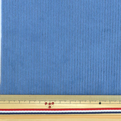 Fabric "Bonding knit Cut Cloth Approximately 85cm x 90cm Corduroy Blue Gray BN212P-03BG]