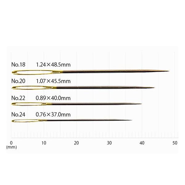 Hand sewing needle "Senil needle RibbonEmbroidery needle assortment with 6 pieces THN-088] TULIP tulip