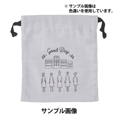 Embroidery kit "100 Nesan mini drawstring kit Namiki -gai Kazue Nakajima 542109" LECIEN Lecien COSMO Cosmo