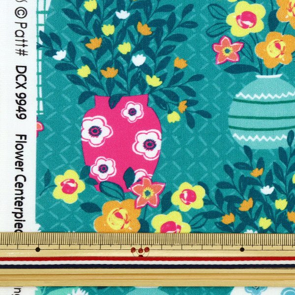 [来自数量5] 织物 “美国棉花中心和平蓝绿色DCX9949-TEAL”
