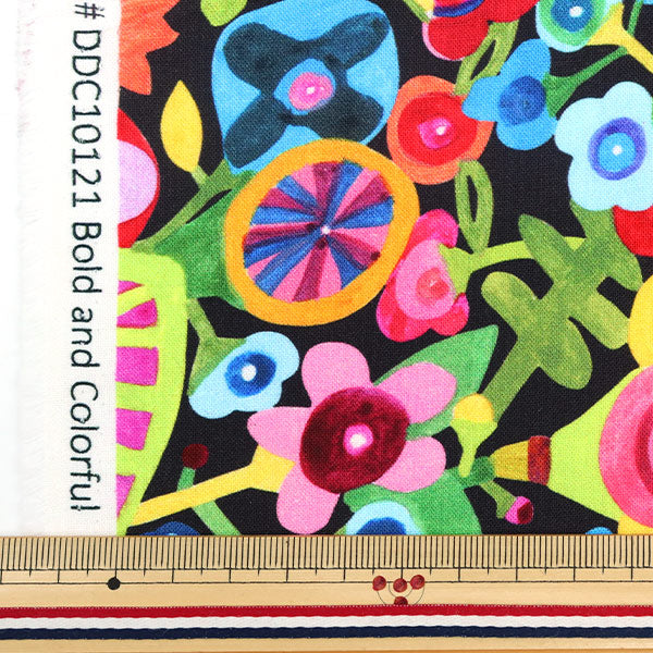 [From quantity 5] Fabric "USA Cotton Bold and Colorful DDC10121-BLAC"