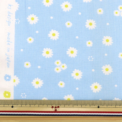 [From quantity 5] Fabric "Antibacterial and deodorantSheeting PETIT Daisy Light Blue PTC1121-2-B]