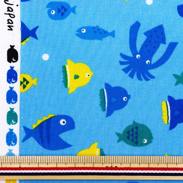 [From quantity 5] Fabric "Antibacterial and deodorantSheeting PETIT Blue PTC1121-7-A]