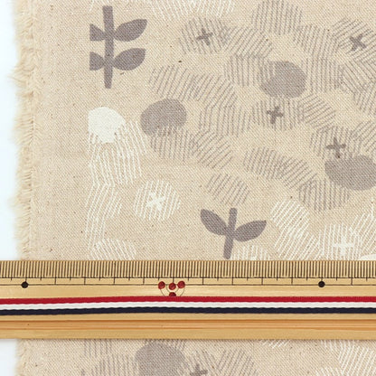 [From quantity 5] Fabric "Cotton hee canvas anabel generated x white 850366-1-1"