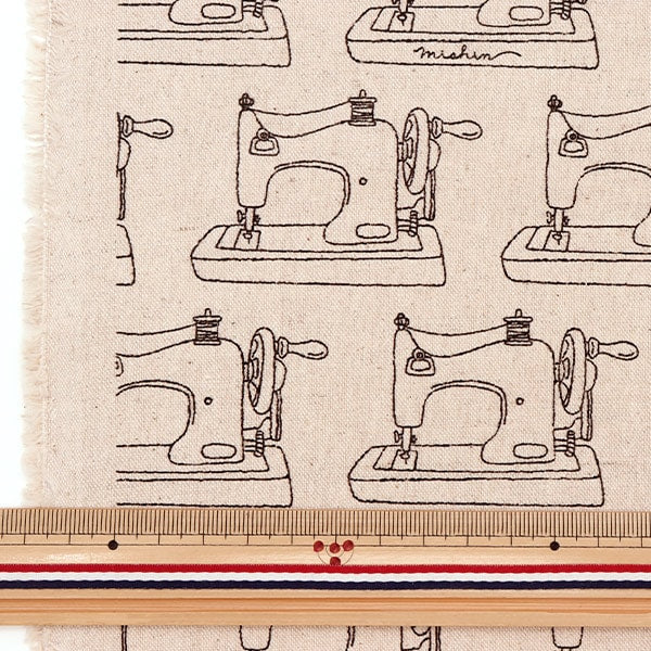 [From quantity 5] Fabric "Cotton linen canvas sewing machine generated x black 850368-2-1"