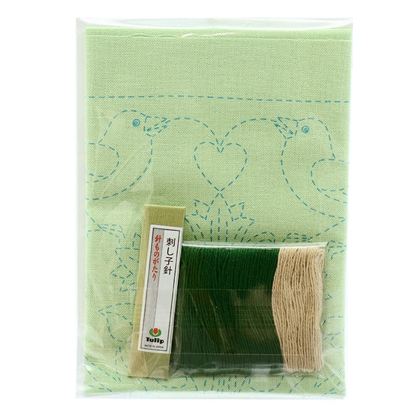 Embroidery kit "Hand-sewn Flower Funa Kit SASHIKO WORLD ENGLAND Fold birds KSW-028" TULIP Tulip
