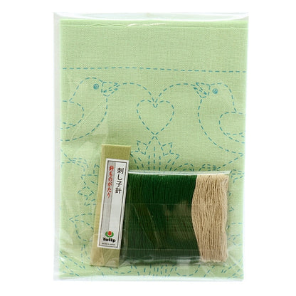 Embroidery kit "Hand-sewn Flower Funa Kit SASHIKO WORLD ENGLAND Fold birds KSW-028" TULIP Tulip