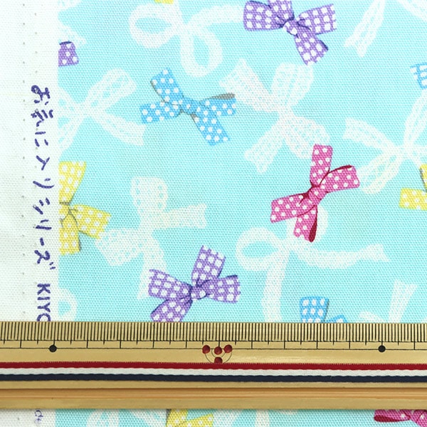 [來自數量5] 織物 『牛津布 印刷比賽絲帶 藍色mowf-140-bl]