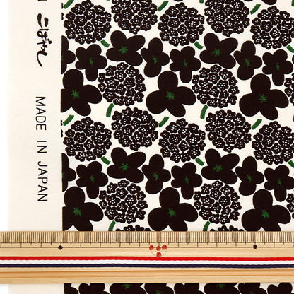 [From quantity 5] Fabric "Ukono Cool Broad Mini Bouquet Black Black Up5810-B" COTTON KOBAYASHI