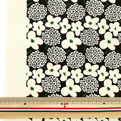[From quantity 5] Fabric "Ukono Cool Broad Mini Bouquet White Up5810-C" COTTON KOBAYASHI