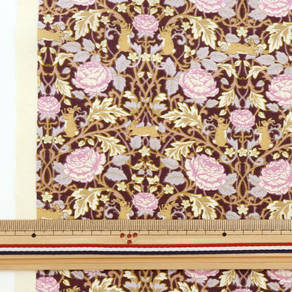 [From quantity 5] Fabric "Broad assignment rabbit purple kts6799-E" COTTON KOBAYASHI
