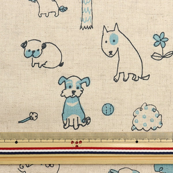 [From quantity 5] Fabric "Cotton linenSheeting One Co-Blue PTMF-128-BL]