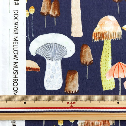 [From quantity 5] Fabric "USA Cotton Mellow Mushroom DDC9768-Navyd"