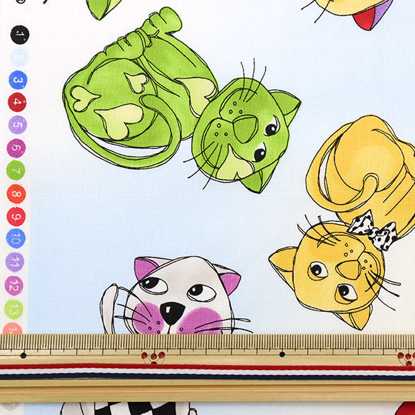 [From quantity 5] Fabric "USA Cotton Loralie Designs Happy Cats 692-429"