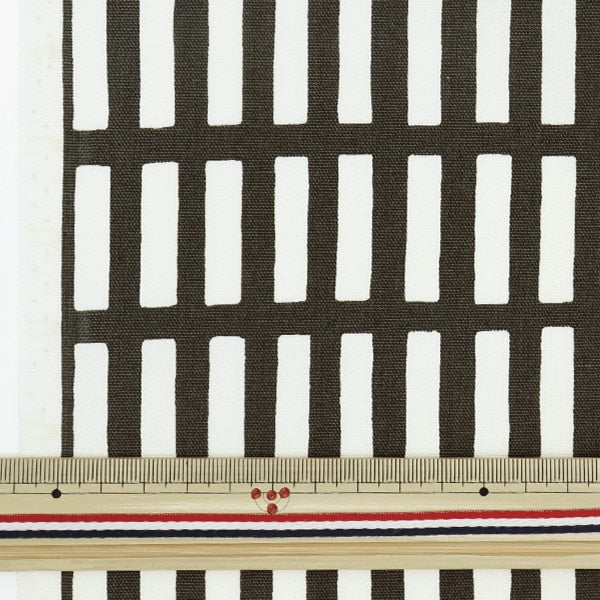 [From quantity 5] Fabric "FrenchOxford Lattice Smokey Black 38074-1G]