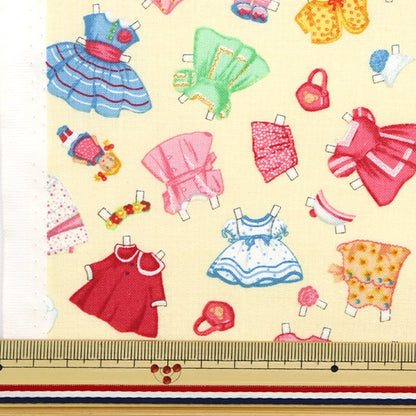 [From quantity 5] Fabric "USA Cotton Tosdo Doll Dres Dress C8837-Yellow"