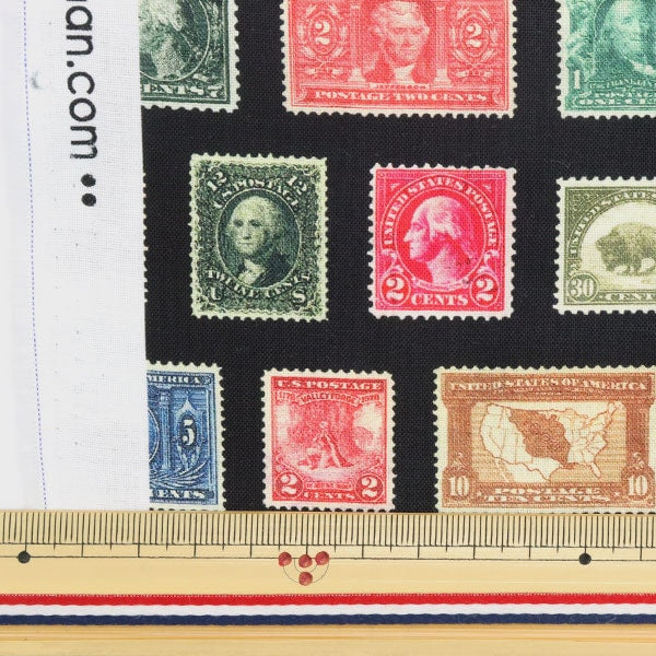 [From quantity 5] Fabric "USA Cotton Library of Rarity (Stamp Picture) 20958-2"