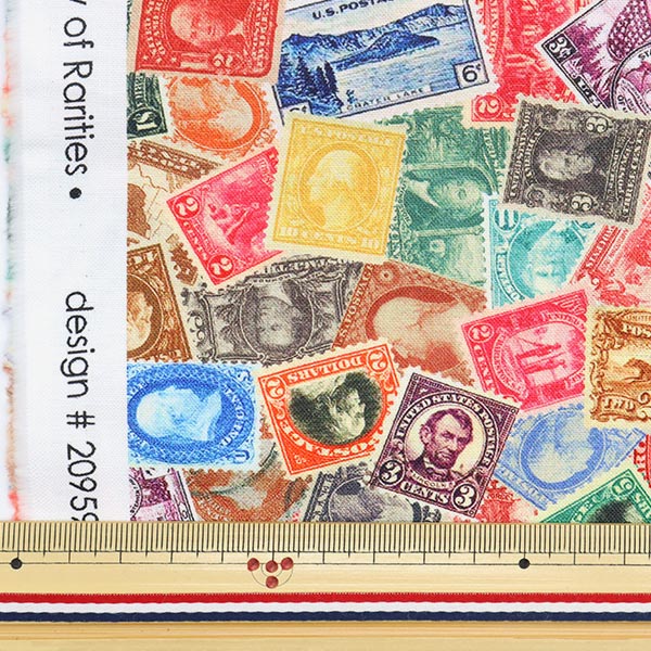 [From quantity 5] Fabric "USA Cotton Library of Rarity (Stamp Picture) 20959-199"