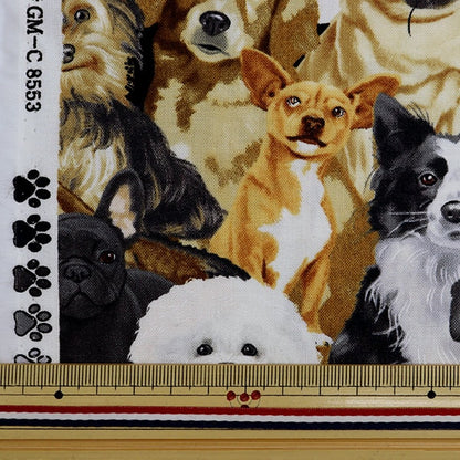 [From quantity 5] Fabric "USA cotton dog C8553-MULTI"