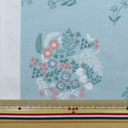 [来自数量5] 织物 “ Momen-T（时刻） 牛津布 花图案蓝色142-1265-B3]