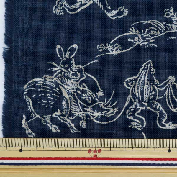 [From quantity 5] Fabric "cottonFabric Ai-colored clouds and birds beasts 戲 Painting Kw-7070-7A