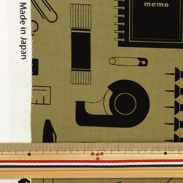 [From quantity 5] Fabric 『Oxford Stakeonary khaki NNF-07-K]